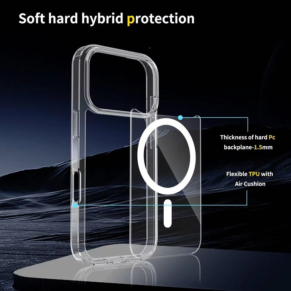 iPhone 17 Air Clear Shockproof MagSafe Case Cover - Clear