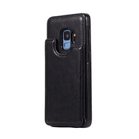Thumbnail for samsung-galaxy-s9-leather-wallet-flip-case-cover-black-19551 Black