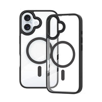 Thumbnail for iphone-16-plus-clear-shockproof-magsafe-case-cover-black-166693 Black