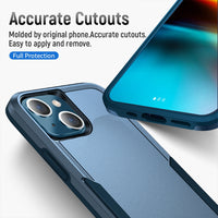 Thumbnail for Dual Layer Shockproof Case Cover for iPhone 13 - Black