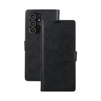 Thumbnail for Samsung Galaxy S21 Ultra Leather Wallet Flip Case Cover - Black