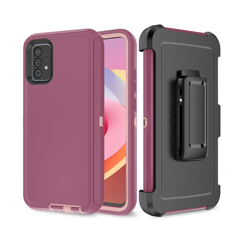 Samsung Galaxy A72 Heavy-Duty Armor Case Cover - Black