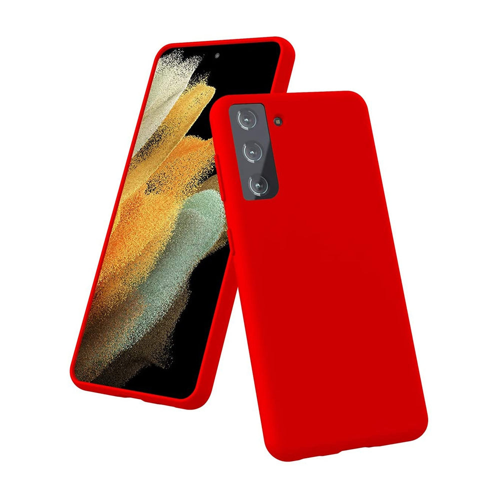 Liquid Silicone Case Cover for Samsung Galaxy S21 FE 5G - Black