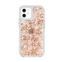 Thumbnail for Dried Flower Bling Gold Foil Clear Case Cover for iPhone 12 Pro Max - Gold