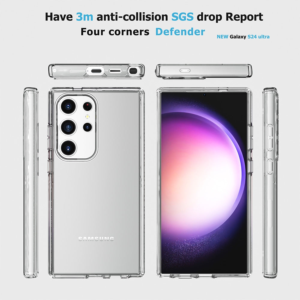 Samsung Galaxy S24 Ultra Clear Shockproof Case Cover - Clear