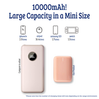 Thumbnail for Cute Mini Portable Charger Power Bank Of 10000mAh 22.5W - Pink