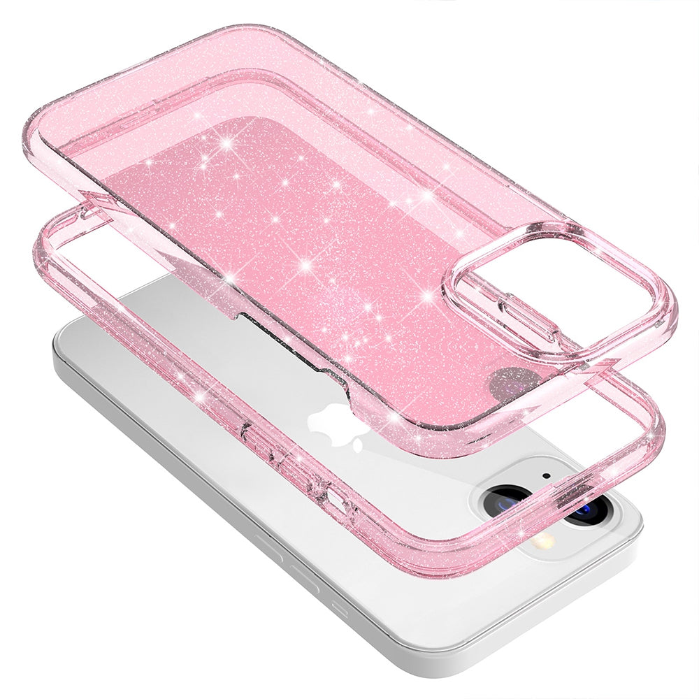 iPhone 13 Mini Clear Shockproof Case Cover - Black