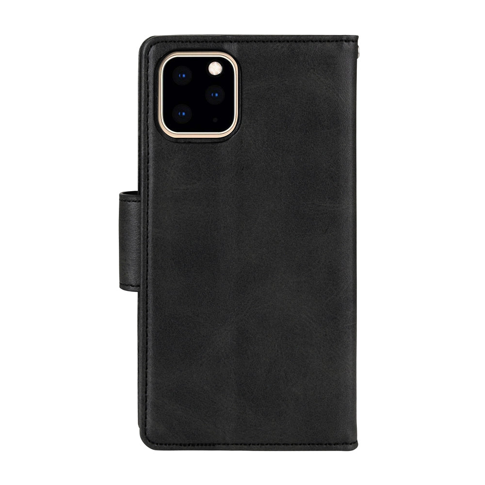 iphone-11-pro-leather-wallet-flip-magsafe-case-cover-black-20487 Black