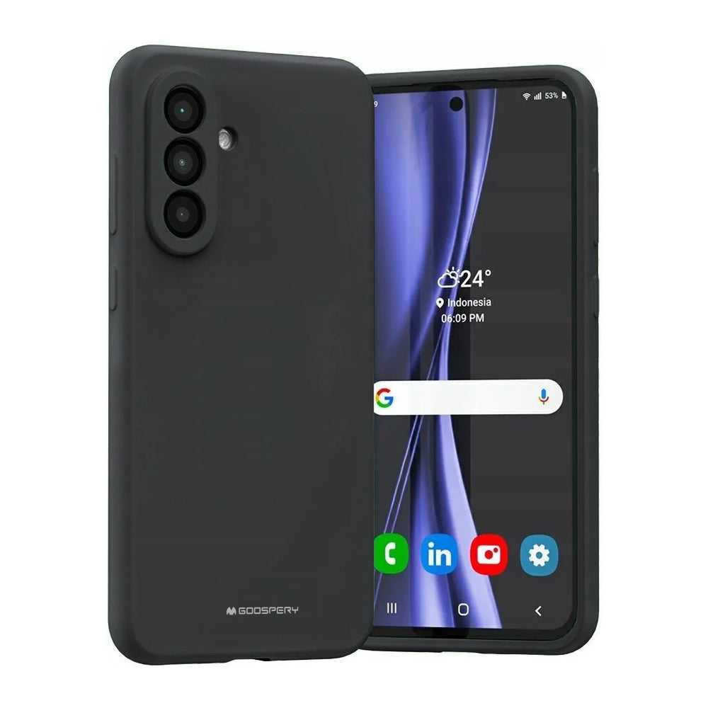 Samsung Galaxy A36 Premium Silicone Case Cover - Black