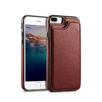 Thumbnail for Back Flip Leather Wallet Case Cover for Apple iPhone 7 Plus 8 Plus - Black
