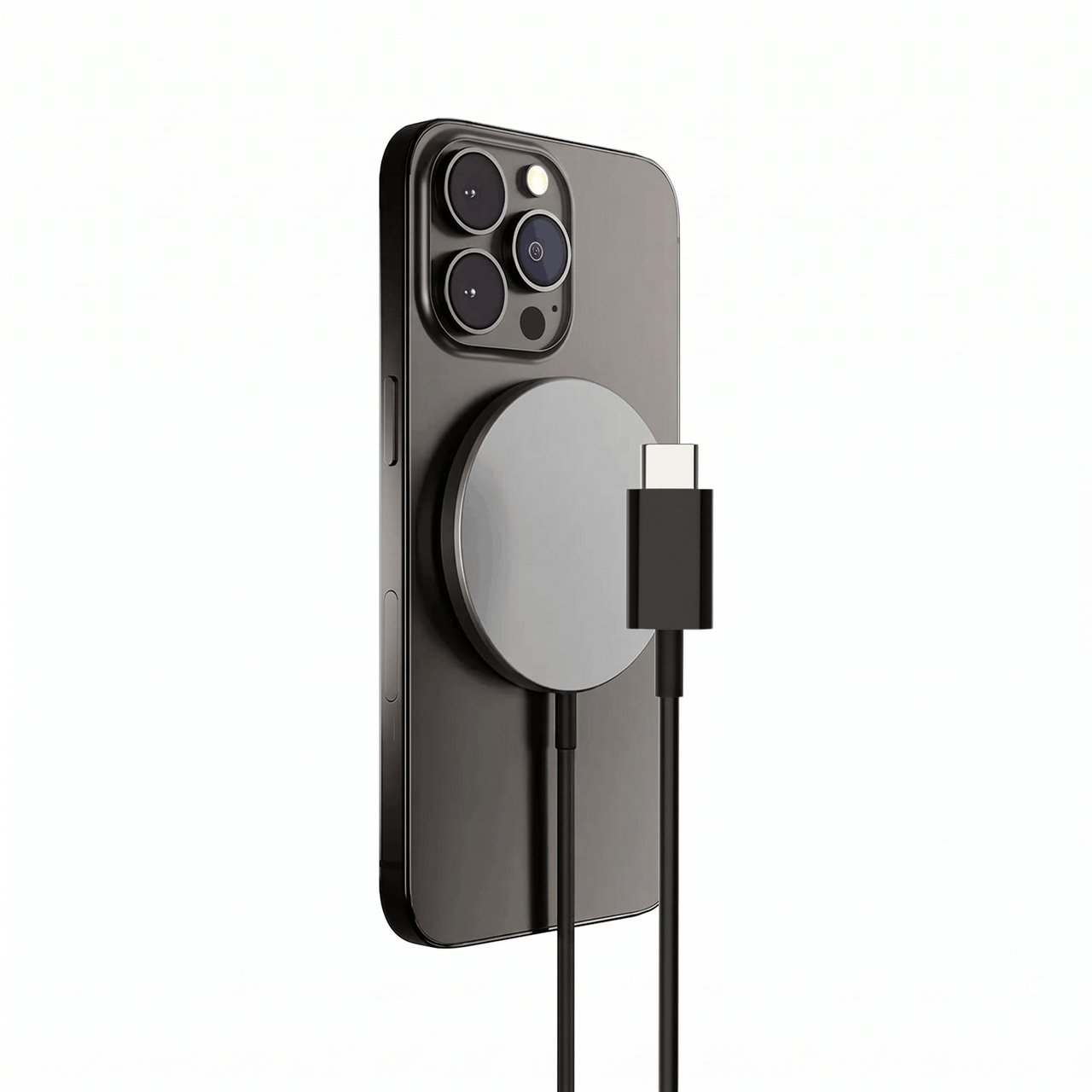 Magnetic Wireless Charging Cable - 15W Fast Charging, Compatible with MagSafe Technology & Qi Wireless Charging for All Devices Enabled with Wireless Charging
