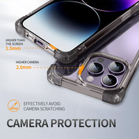 Thumbnail for Anti-Shock Space Protective Clear Case Cover for iPhone 14 Pro Max-Clear - Black