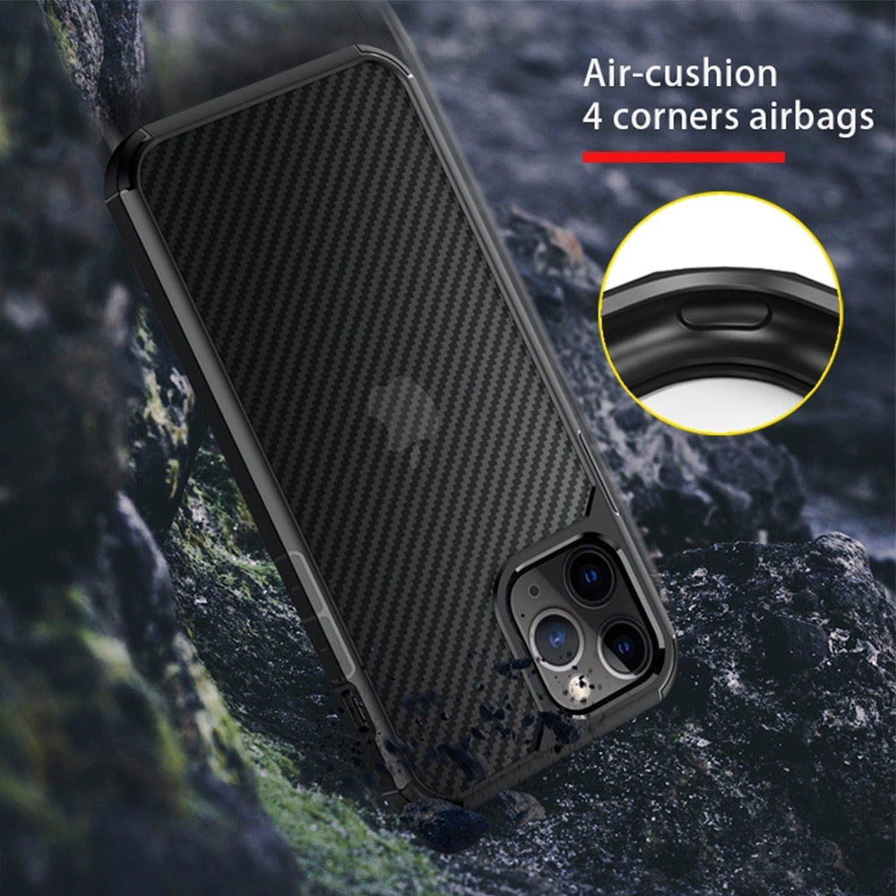 Carbon Fiber Hard Shield Case Cover for iPhone X / XS