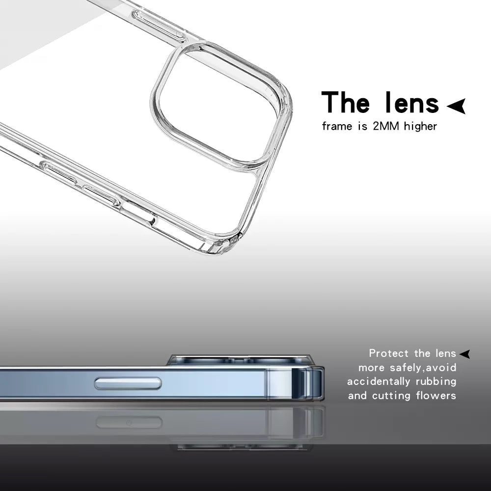 High Quality Acrylic + TPU Hybrid Transparent Case Cover for iPhone 14 Plus