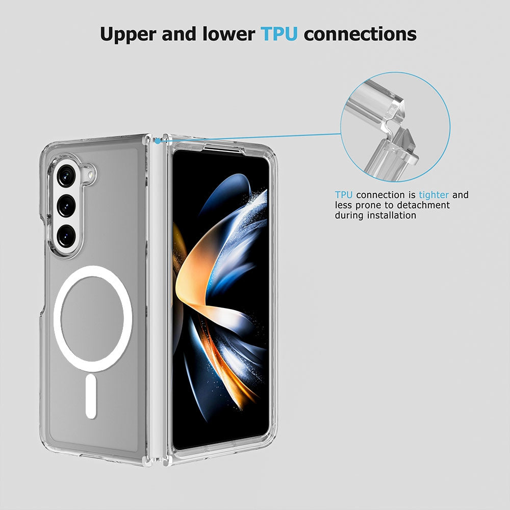 Samsung Galaxy Z Fold6 Clear Shockproof MagSafe Case Cover - Clear