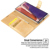 Thumbnail for Samsung Galaxy Note 20 Leather Wallet Flip Case Cover - Black