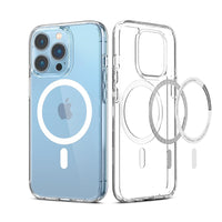 Thumbnail for Clear Hybrid Case Cover with Magnetic Ring for iPhone 14 Plus