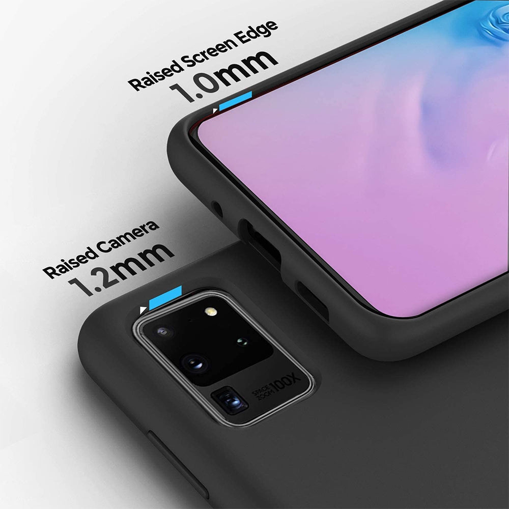 Liquid Silicone Case Cover for Samsung Galaxy S10 Plus - Black