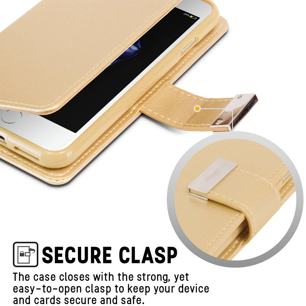 iPhone 7 Plus Leather Wallet Flip Case Cover - Black