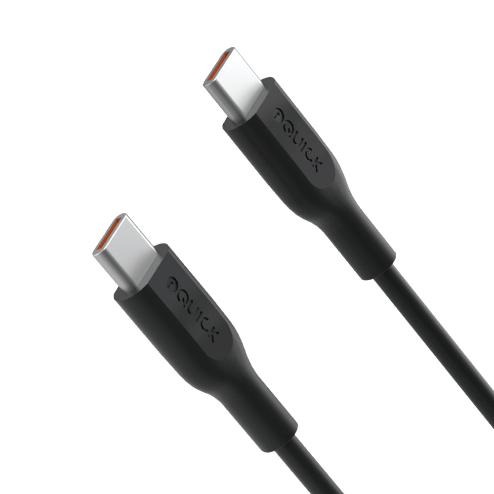 PVC USB-C to USB-C Fast Charging Cable 2M Compatible With iPhone Series - Black