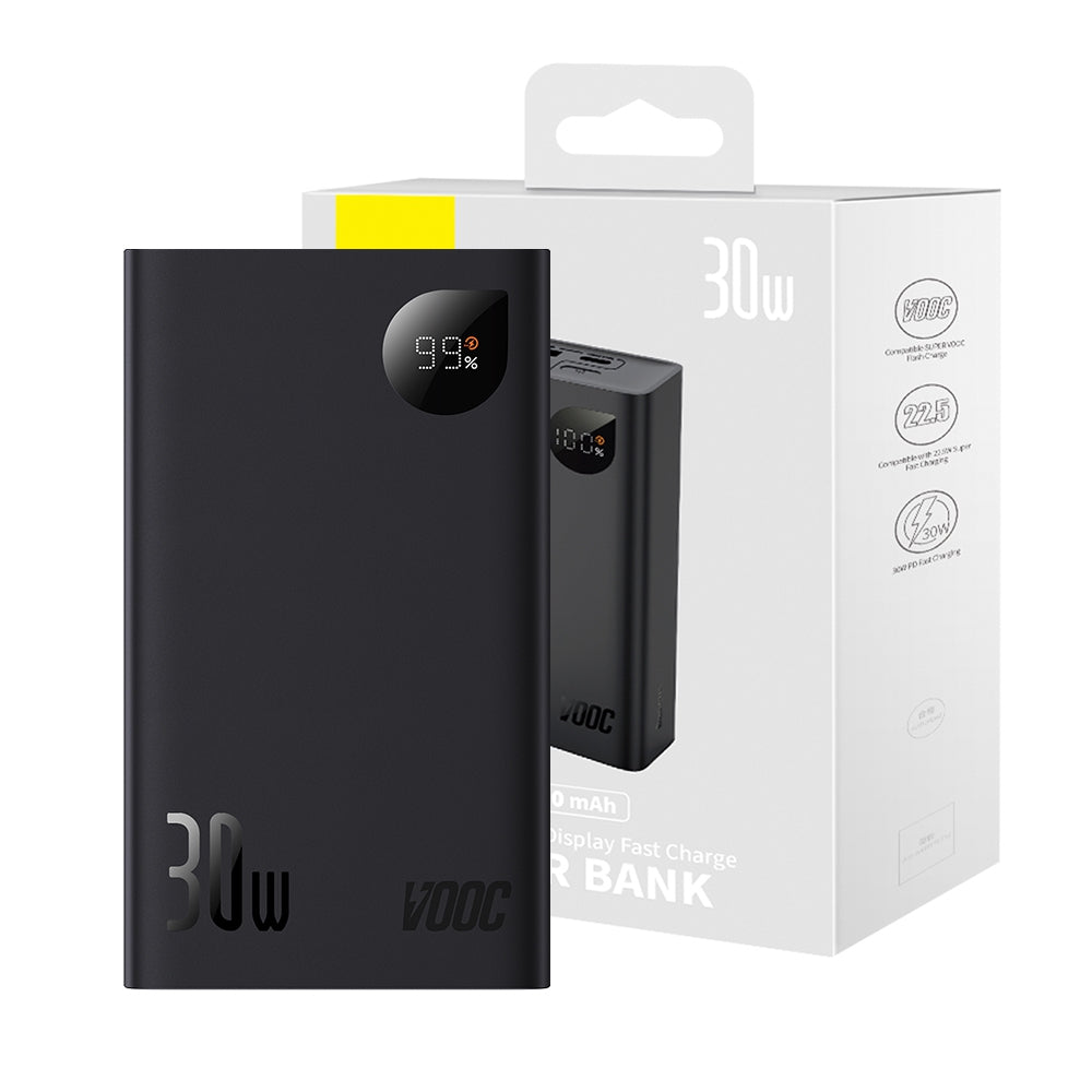 Adaman2 Digital Display Fast Charge Power Bank 20000mAh 30W (VOOC Edition) - Black