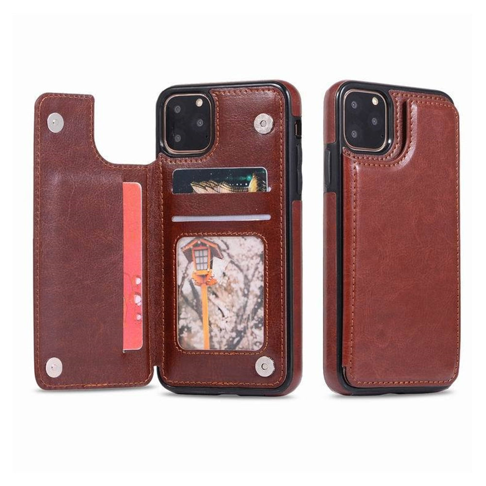 Back Flip Leather Wallet Cover Case for iPhone 11 Pro Max -Rose - Gold