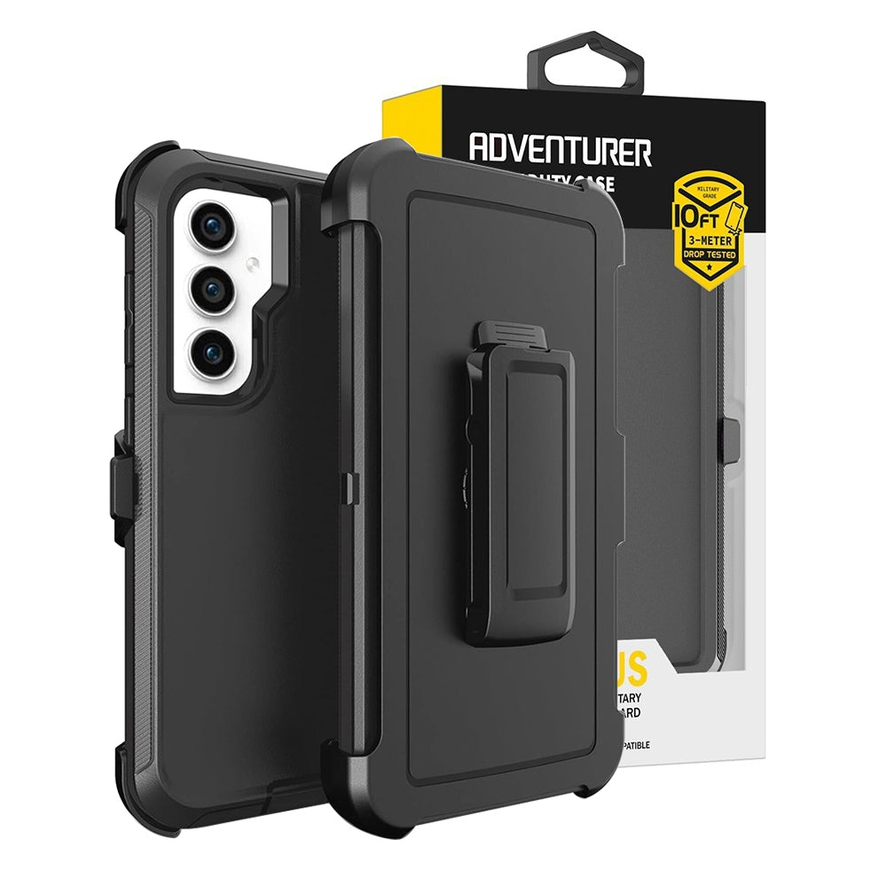 Samsung Galaxy S24 Heavy-Duty Armor Case Cover - Black