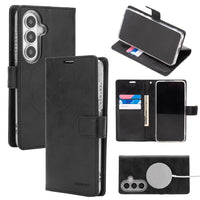 Thumbnail for Samsung Galaxy S26 Leather Wallet Flip MagSafe Case Cover - Black
