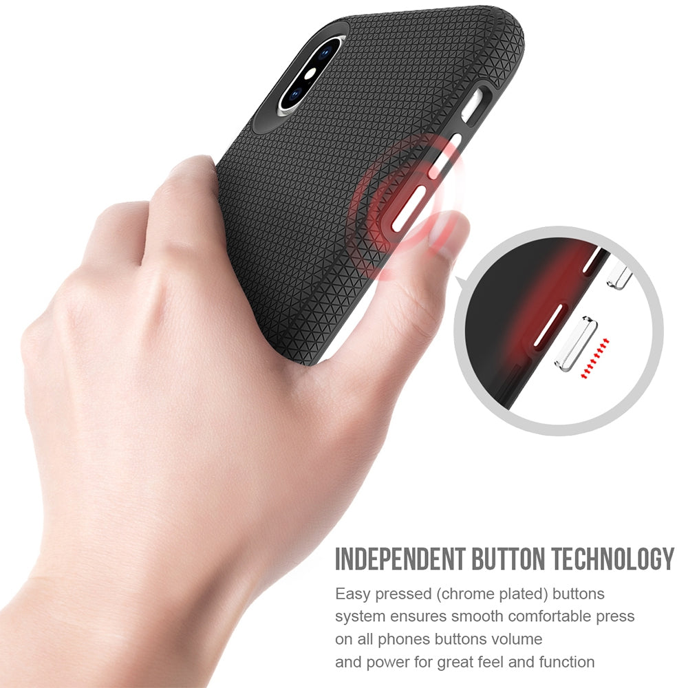 iPhone XR Heavy-Duty Armor Case Cover - Black