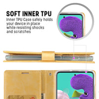 Thumbnail for Samsung Galaxy S21 FE Leather Wallet Flip Case Cover - Black