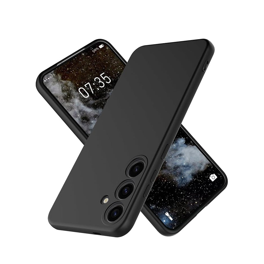 Liquid Silicone Case Cover for Samsung Galaxy S25 Edge - Black
