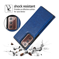 Thumbnail for Samsung Galaxy Note 20 Ultra Leather Wallet Flip Case Cover - Black