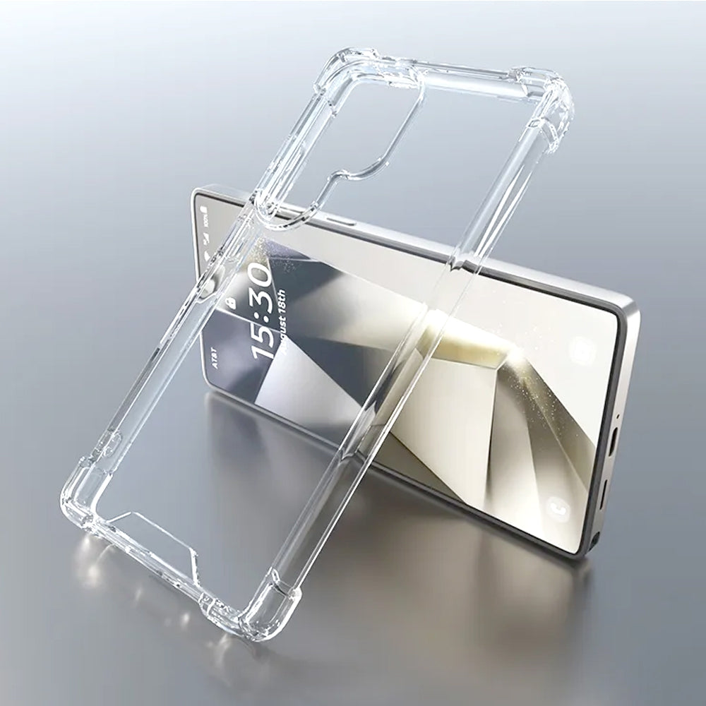 Samsung Galaxy S25 Edge Clear Shockproof Case Cover - Clear
