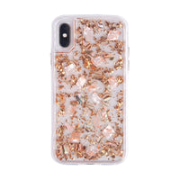 Thumbnail for Dried Flower Bling Gold Foil Clear Case Cover for iPhone XS Max - Gold