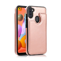 Thumbnail for Samsung Galaxy A11 Leather Wallet Flip Case Cover - Black