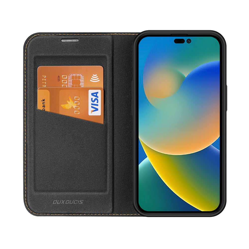 SKIN-X Series Magnetic Flip Case Cover for iPhone 14 Pro Max - Black