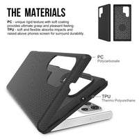 Thumbnail for Samsung Galaxy S23 Ultra Heavy-Duty Armor Case Cover - Black