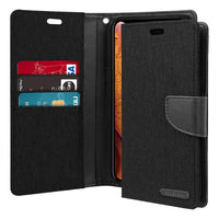Thumbnail for iPhone XR Leather Wallet Flip Case Cover - Black