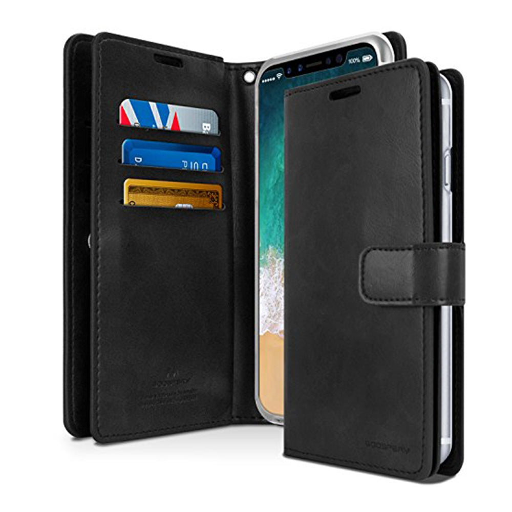 iphone-11-leather-wallet-flip-case-cover-black-21357 Black