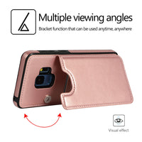 Thumbnail for Back Flip Leather Wallet Case Cover for Samsung Galaxy S9 - Black