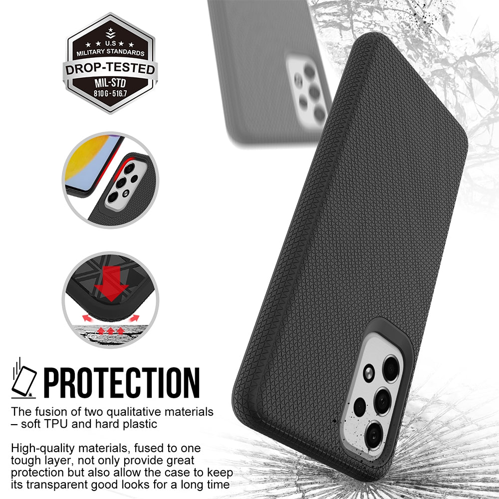 Samsung Galaxy A33 Heavy-Duty Armor Case Cover - Black