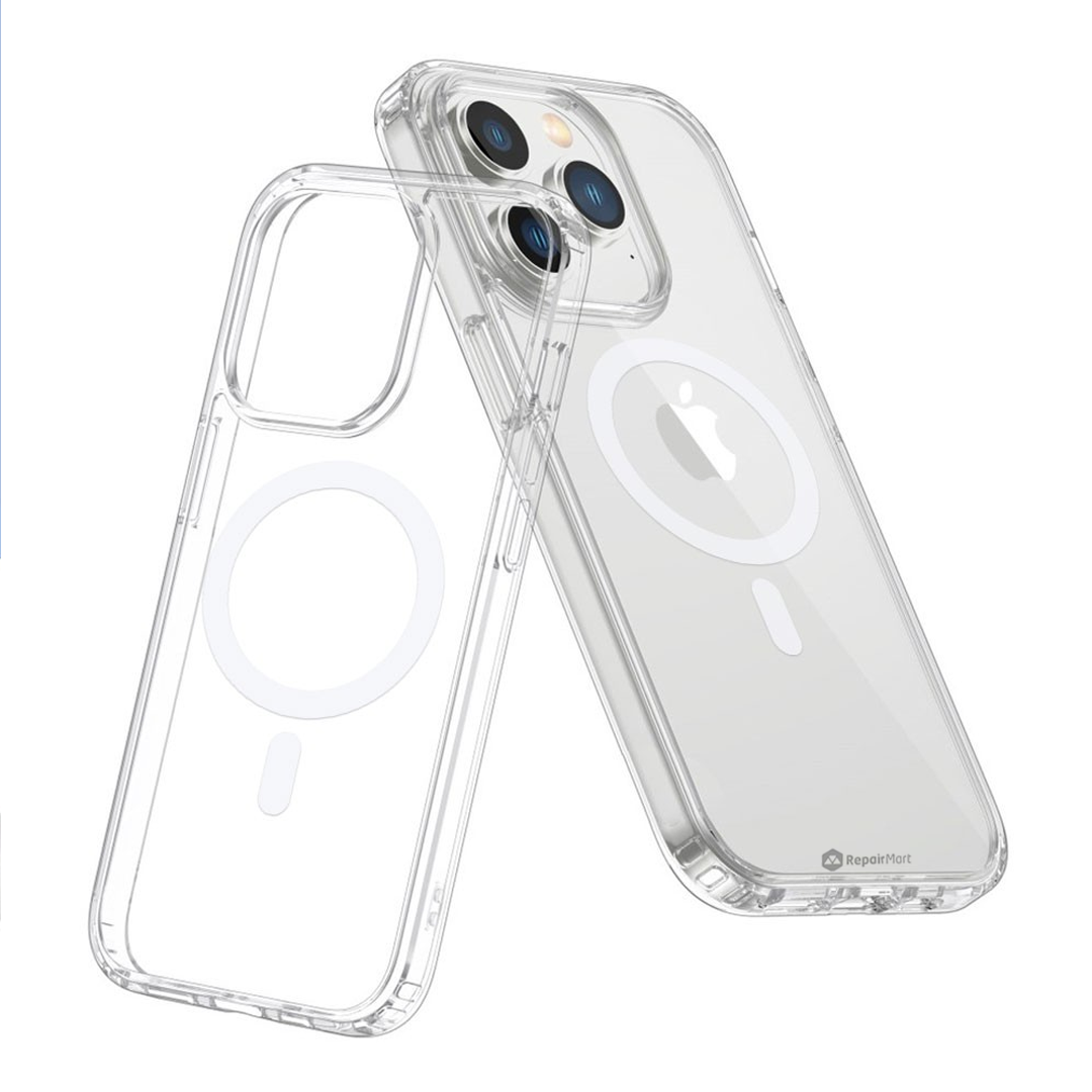 iPhone 15 Plus Compatible Case Cover: High-Quality Acrylic + TPU Hybrid Transparent, Compatible with MagSafe Technology