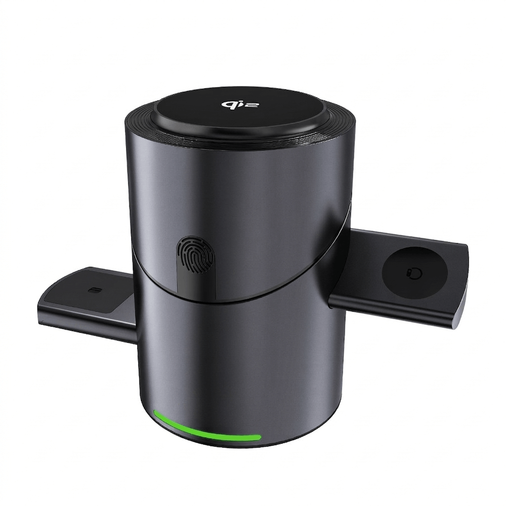 3 in 1 Wireless Charging Station with MagSafe Compatibility – Fast Charging Dock for iPhone, Apple Watch & AirPods