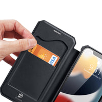 Thumbnail for SKIN-X Series Magnetic Flip Case Cover for iPhone 13 - Black