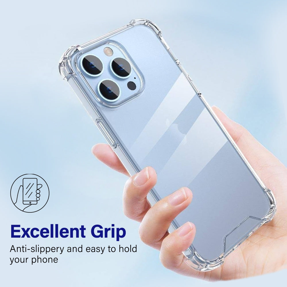 iPhone 15 Clear Shockproof Case Cover - Clear