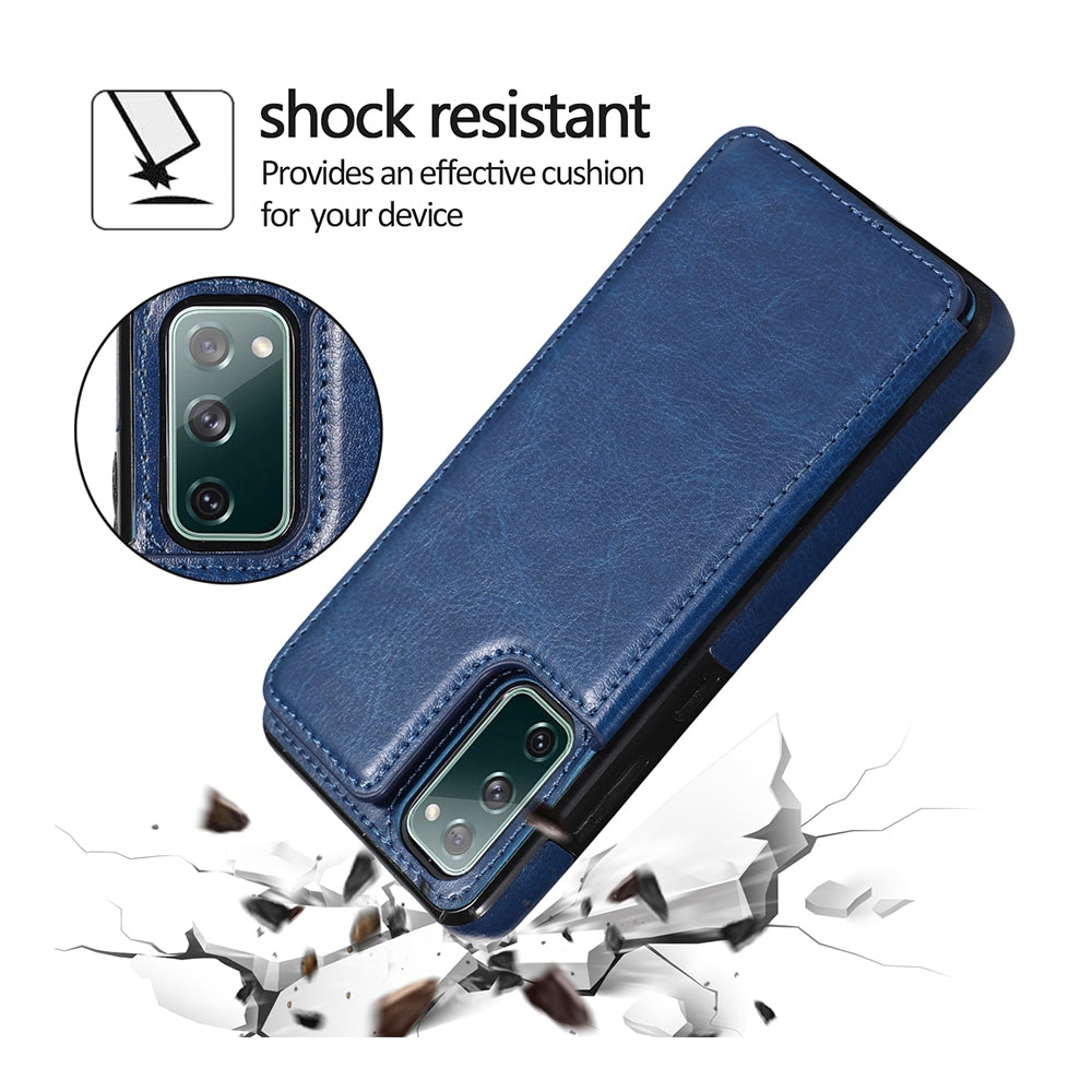 Samsung Galaxy S20 Leather Wallet Flip Case Cover - Black