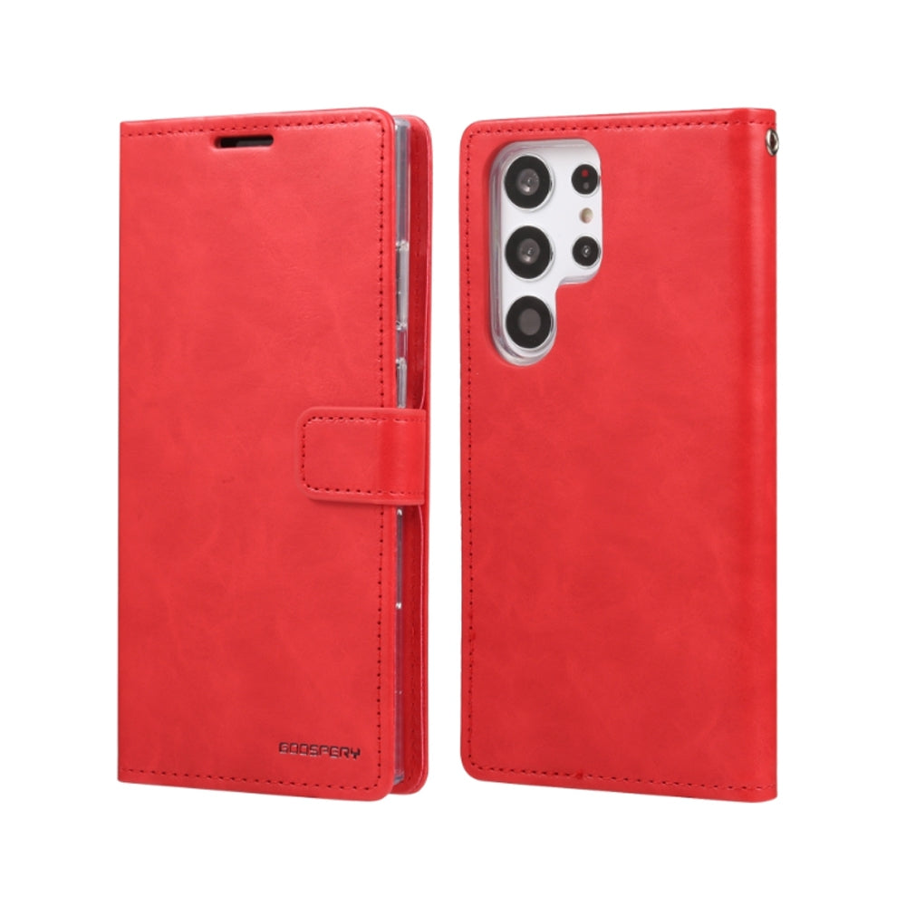 Samsung Galaxy S23 Ultra Leather Wallet Flip Case Cover - Black