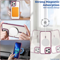 Thumbnail for iPhone 11 Compatible Case Cover With Metal Camera Lens Protection And Compatible With MagSafe Technology  - Pink