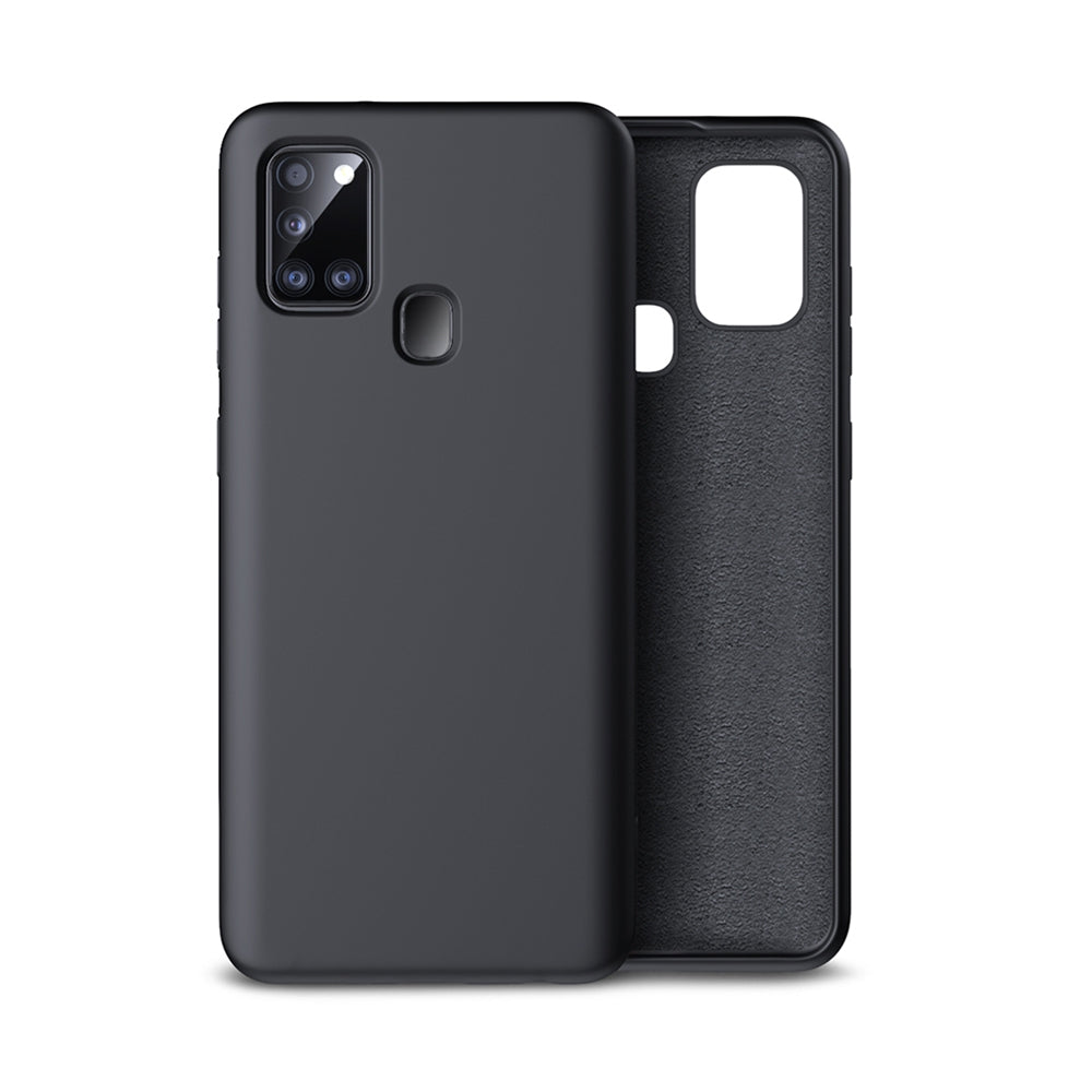 Liquid Silicone Case Cover for Samsung Galaxy A21s - Black