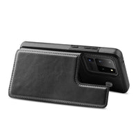 Thumbnail for Back Flip Leather Wallet Cover Case for Samsung Galaxy S20 Ultra - Black